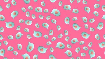 Endless seamless pattern of beautiful festive love joyful hearts in dialog clouds on a pink background. Vector illustration