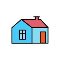 Internet homepage symbol - detailed icon of blue house vector