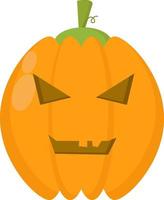 Pumpkin for halloween, illustration, vector on white background.