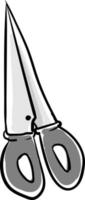 Closed scissors, illustration, vector on white background.