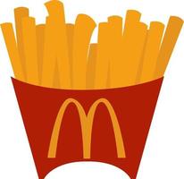 papas fritas mcdonalds vector