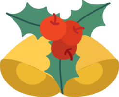 christmas red mistletoe and christmas bells png