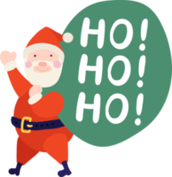 santa with gifts bag png