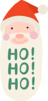 de kerstman glimlachen gezicht met rood hoed png