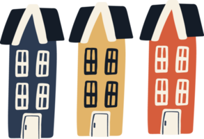 cute handraw buildings png