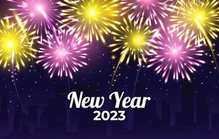 Fireworks New Year Concept vector