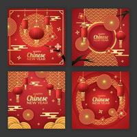 Chinese New Year Social Media Post vector