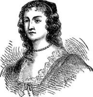 Henrietta Maria, vintage illustration vector