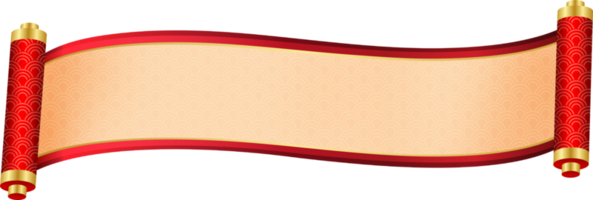 rouleau de papier rouge chinois png