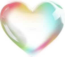 Colored heart shape Soap Bubbles png