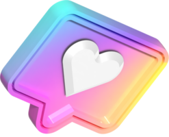 Social Media Heart Bubble png