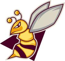 logotipo de juego de un vector de ilustración de abeja sobre fondo blanco