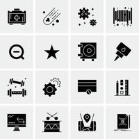 16 iconos de negocios universales vector ilustración de icono creativo para usar en proyectos relacionados con la web y dispositivos móviles