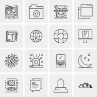 16 Business Universal Icons Vector Creative Icon Illustration to use in web and Mobile Related proje