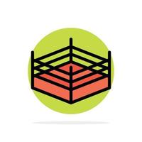 Boxing Ring Wrestling Abstract Circle Background Flat color Icon vector