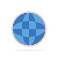 World Globe Internet Education Abstract Circle Background Flat color Icon vector