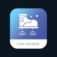 Shoes Wifi Service Technology Mobile App Button Android and IOS Glyph Version vector