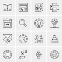 16 Universal Business Icons Vector Creative Icon Illustration to use in web and Mobile Related proje