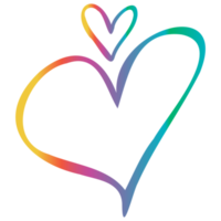 regenboog gemakkelijk tekening hart. transparant PNG clip art voor ontwerp