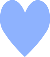 Winter simple blue heart. Transparent PNG clipart for design