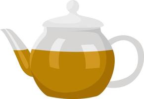 Green tea, illustration, vector on white background