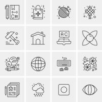 16 Universal Business Icons Vector Creative Icon Illustration to use in web and Mobile Related proje