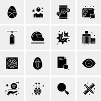 16 iconos de negocios universales vector ilustración de icono creativo para usar en proyectos relacionados con la web y dispositivos móviles