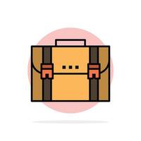 Briefcase Business Case Documents Marketing Portfolio Suitcase Abstract Circle Background Flat color vector