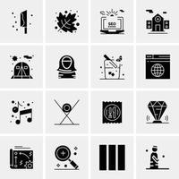 16 iconos universales de negocios vector ilustración de icono creativo para usar en proyectos relacionados con la web y dispositivos móviles