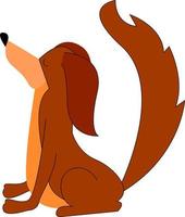 A brown dog, vector or color illustration.