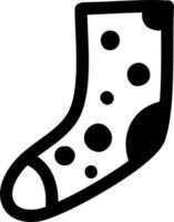 Socks with dots, illustration, vector on a white background