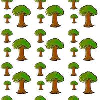 Tree pattern, illustration, vector on white background.