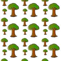 Tree pattern, illustration, vector on white background.