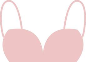 Pink bra, illustration, vector, on a white background. vector