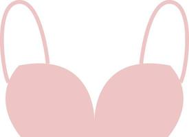 Pink bra, illustration, vector, on a white background. vector