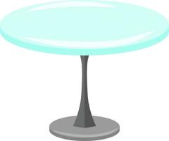 Glass table, illustration, vector on white background.