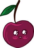 Cute cherry ,illustration,vector on white background vector
