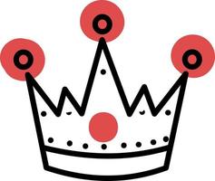 Medieval crown, illustration, vector, on a white background. vector