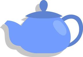 Purple tea pot, illustration, vector, on a white background. vector