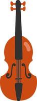 violín de madera, ilustración, vector, sobre un fondo blanco. vector