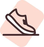 Running shoes, illustration, vector on a white background.