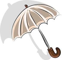 Open umbrella, illustration, vector on white background.