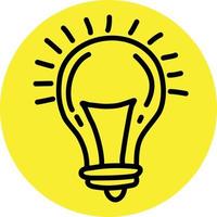 Illuminating light bulb, illustration, vector on a white background