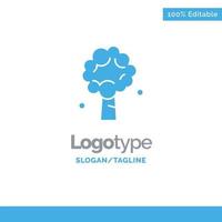 árbol manzana manzano naturaleza primavera azul sólido logotipo plantilla lugar para eslogan vector