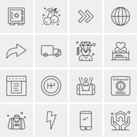 16 Business Universal Icons Vector Creative Icon Illustration to use in web and Mobile Related proje