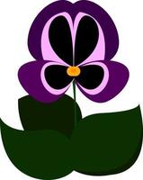 Purple flower, illustration, vector on white background.