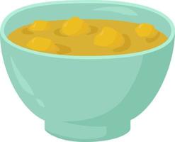 Hot soup, illustration, vector on a white background.