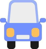 Blue car, illustration, vector on a white background