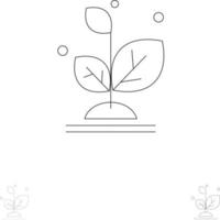 Ecology Leaf Nature Spring solid Glyph Icon vector