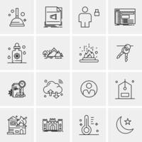 16 Universal Business Icons Vector Creative Icon Illustration to use in web and Mobile Related proje